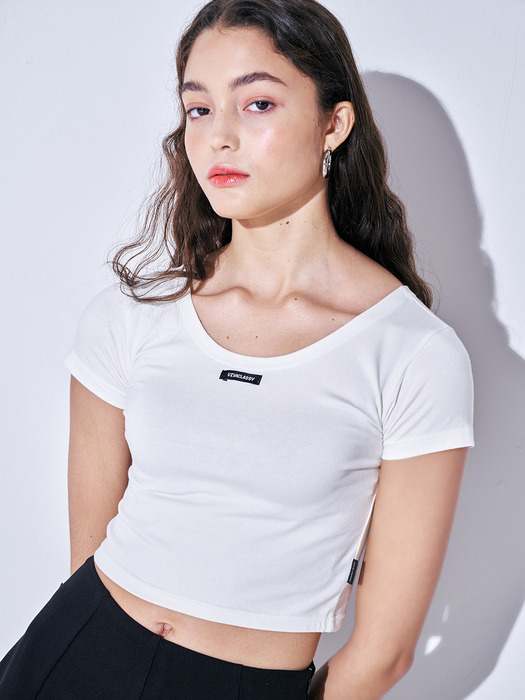 Basic Crop T-shirt [White]