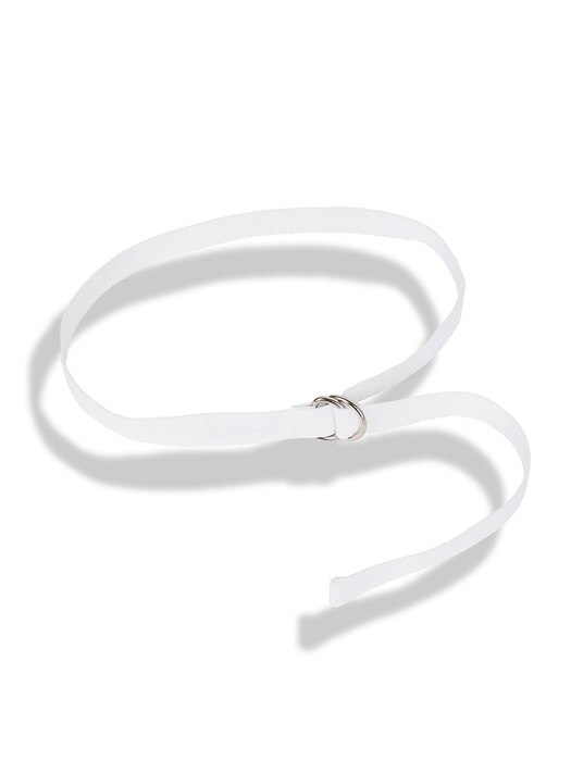 001 Double Ring Belt, White