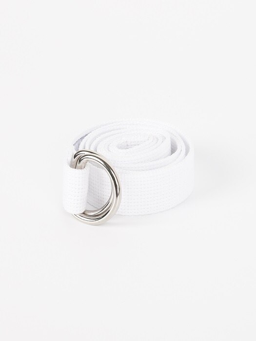 001 Double Ring Belt, White