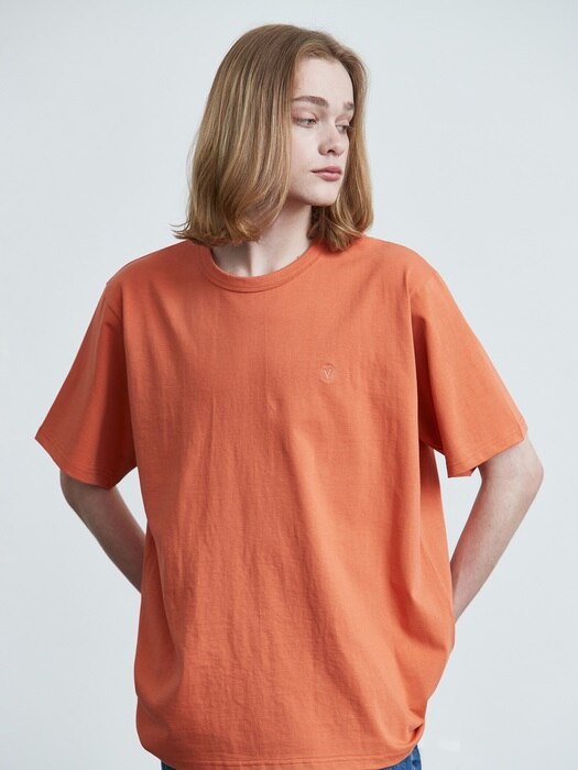 16color premium cotton t-shirt (orange)