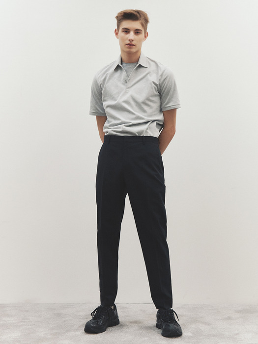 Coolmax Pique Shirt + Straight-fit Seersucker Trousers SET