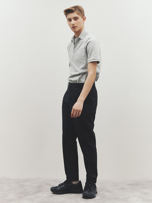 Coolmax Pique Shirt + Straight-fit Seersucker Trousers SET