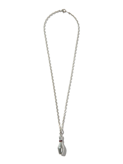 Bowling pin necklace (silver)