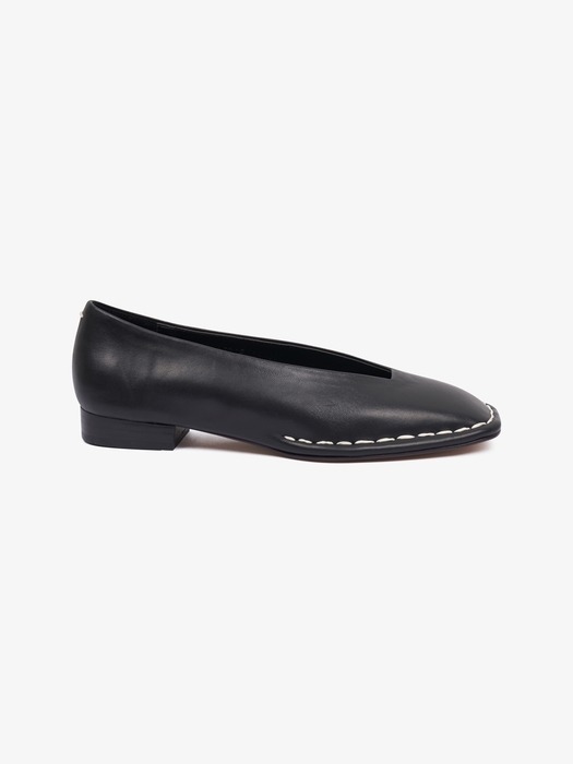 20mm Freja Hand Stitch Loafer Shoes (Black)