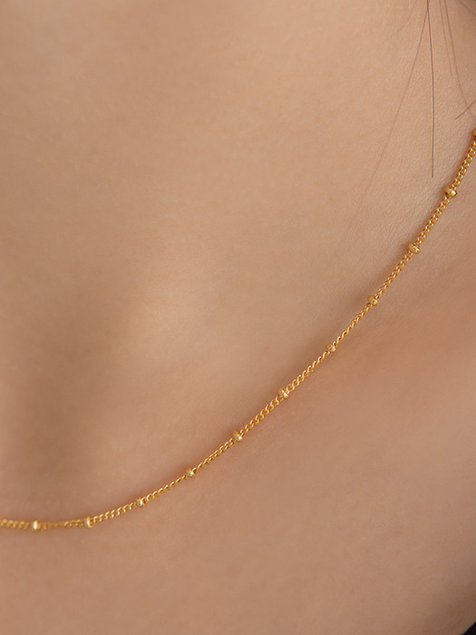 14k gf ball chain necklace (14k 골드필드)