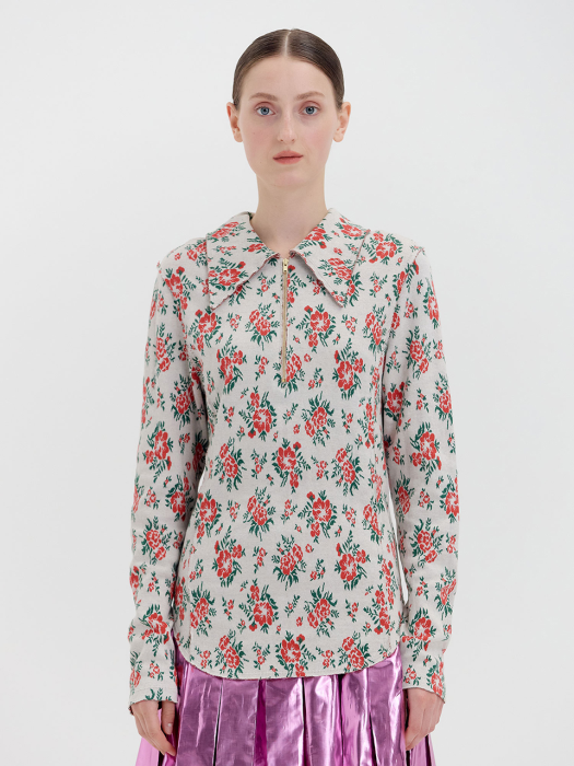 QUINTY Floral Printed T-shirt - Red Multi