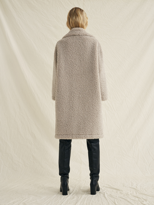 Coco Eco Fur Coat [Grey]