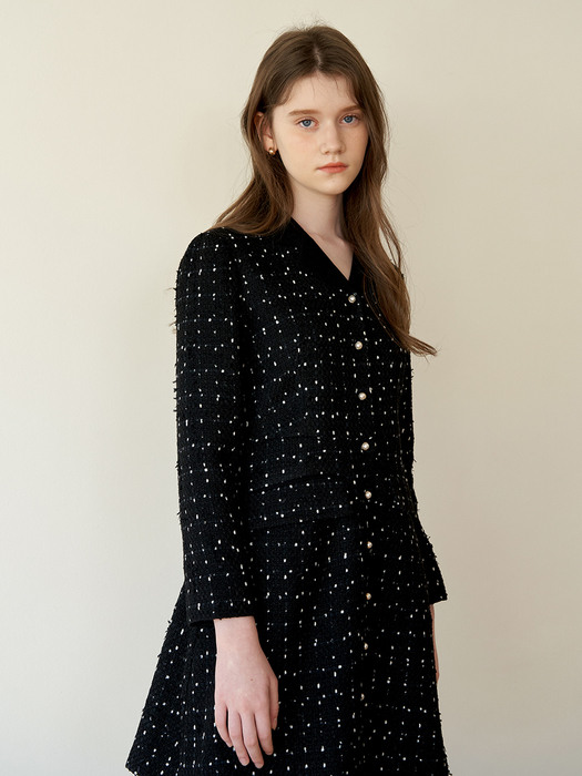 Stella Tweed Dress_Black