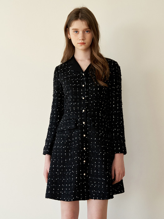 Stella Tweed Dress_Black