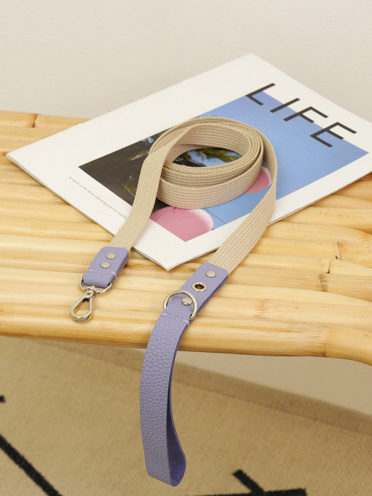 Running Mate Leather&Webbing Lead_Violet/Ivory