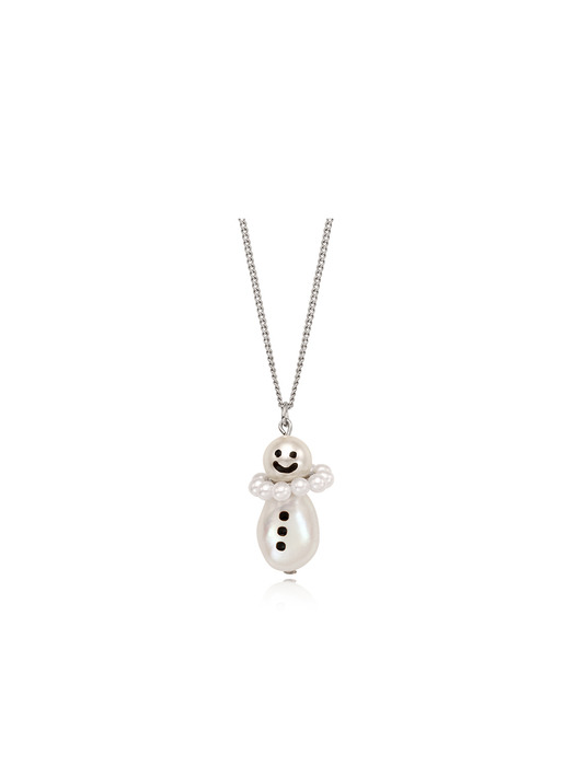 [시즌한정]Snowman Pearl Necklace_VH249ONE011M