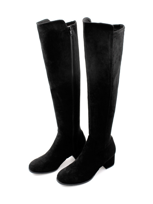 [리퍼브][225~250]Jacquellne Middle Heel Long Boots/B5020/SBK