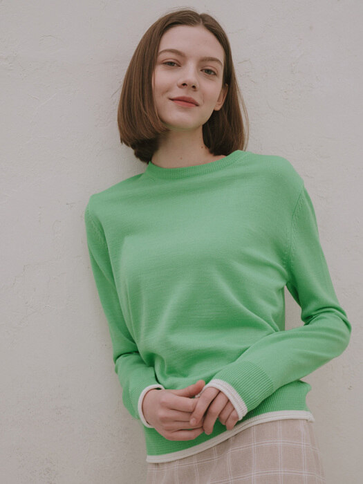 COLOR BASIC KNIT_GREEN