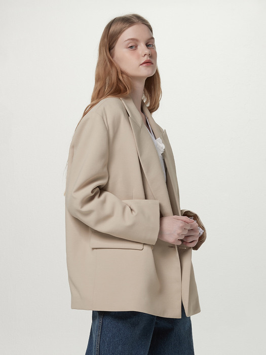 [BE:able] Overfit double jacket - Light beige
