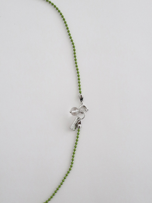 green ball necklace