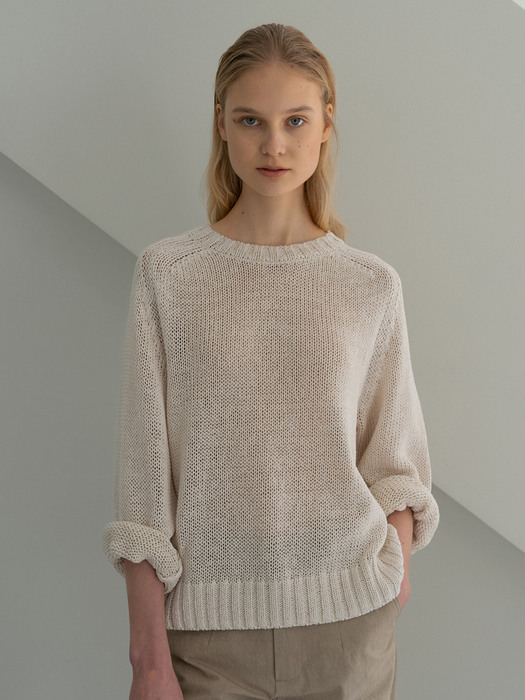 Paper round pullover (Natural)