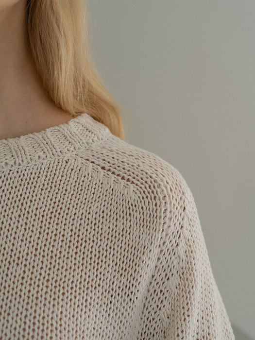 Paper round pullover (Natural)