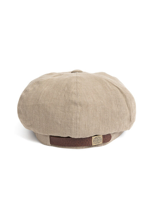 LB LINEN NEWSBOY CAP (beige)