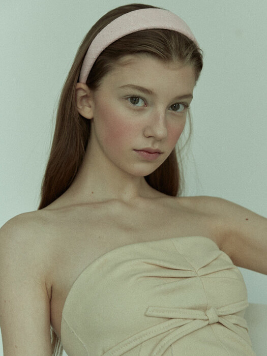 Baby Pink Tweed Headband