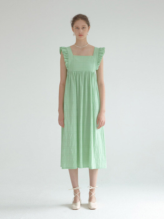 MARIE BACK RIBBON SLEEVELESS DRESS_MINT (EEOO2OPR02W)