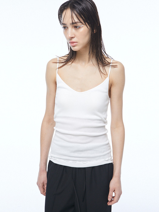 Flice Cap Sleeveless in off White