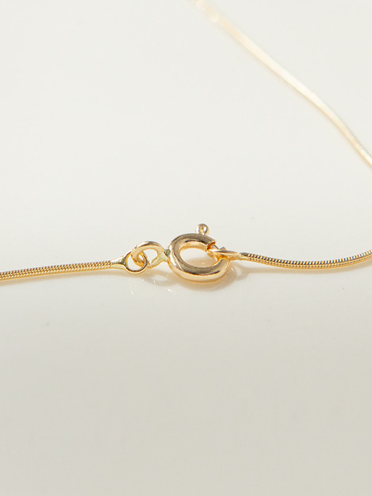 14K Gold Round Snake Necklace (14k골드) s08