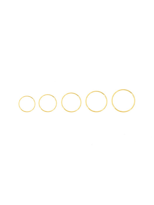 [Silver925] simple slim ring 5set