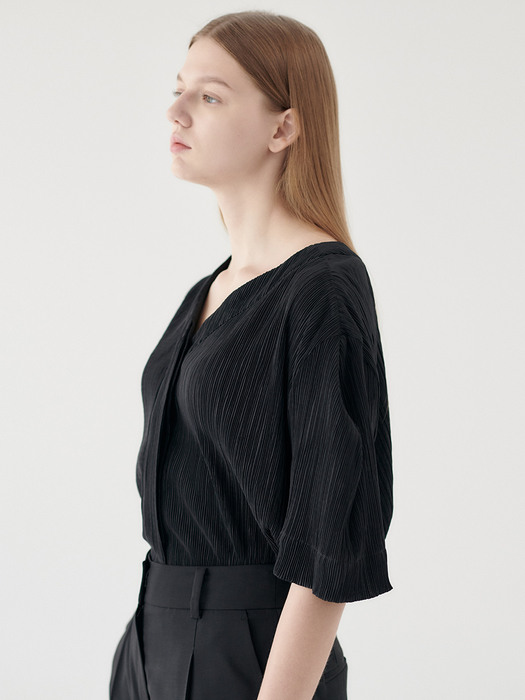 21N summer reversible blouse [BK]
