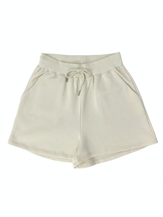 Daily cotton sweat shorts (cream)