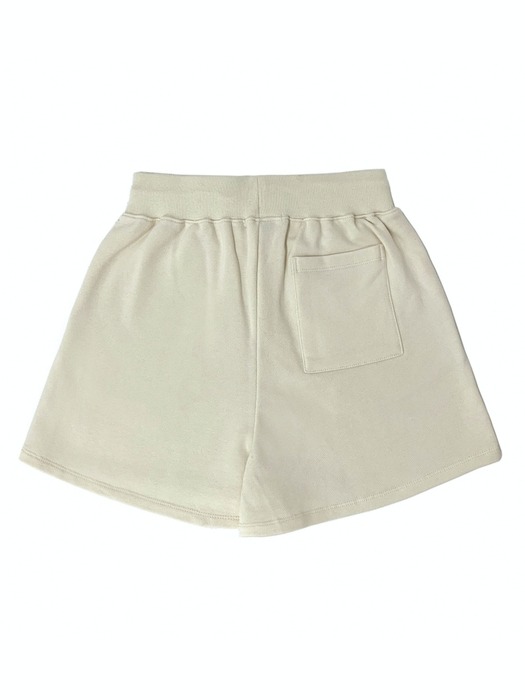 Daily cotton sweat shorts (cream)
