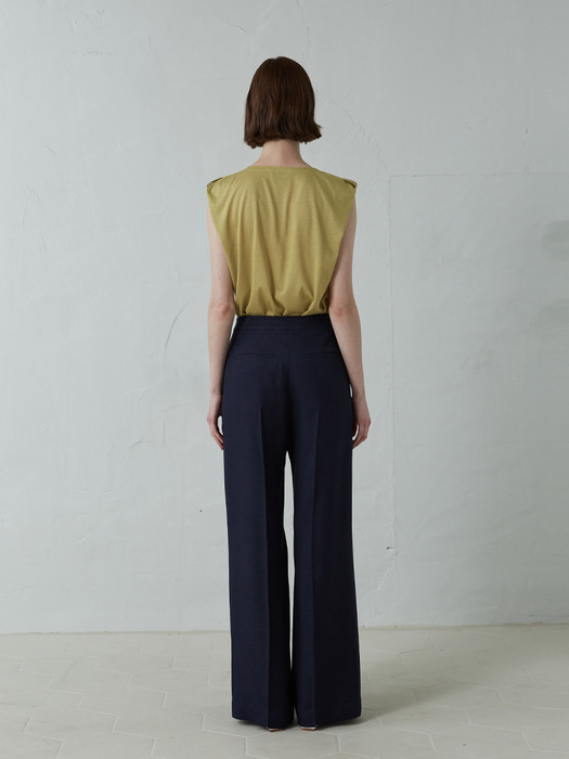 Pleated Wide-Leg Trousers (JUSS210-50)