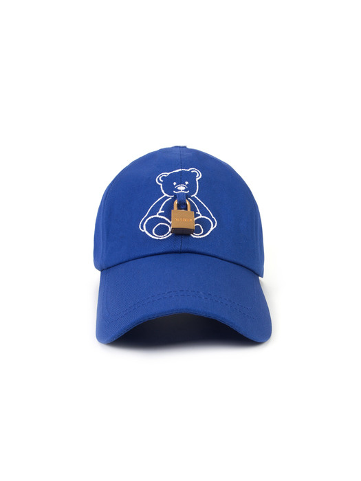 패드록 시그니처 곰돌이 모자(블루)(남녀공용)