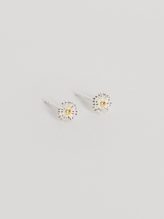 silver 925 daisy earrings