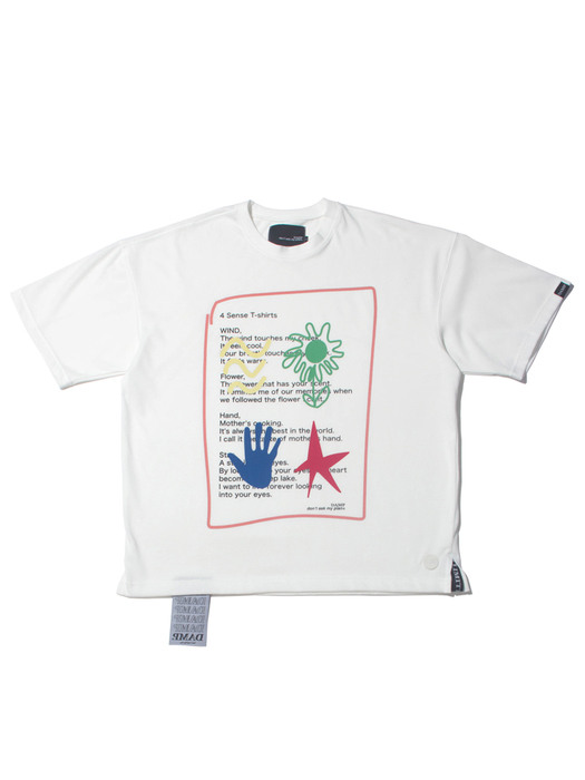 DAMP 4 SENSE OVERSIZED TEE_WHITE