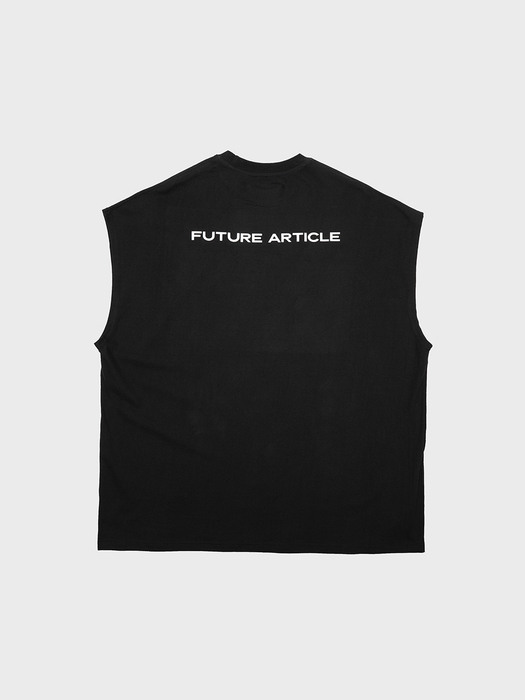 ARTICLE MUSCLE SLEEVELESS T-SHIRTS IN BLACK