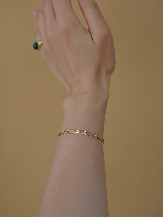 14k gold clip bracelet