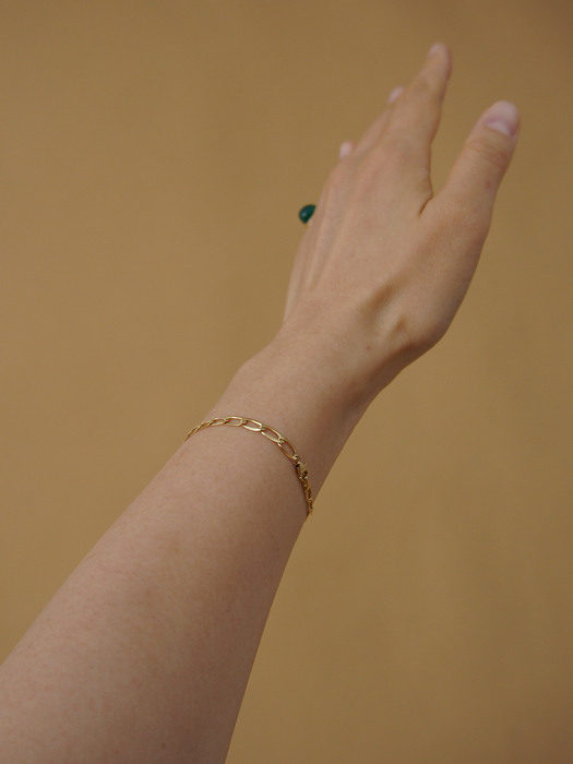14k gold clip bracelet