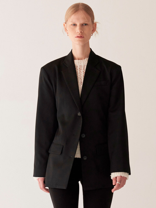 BACK BELTED JACKET(black)