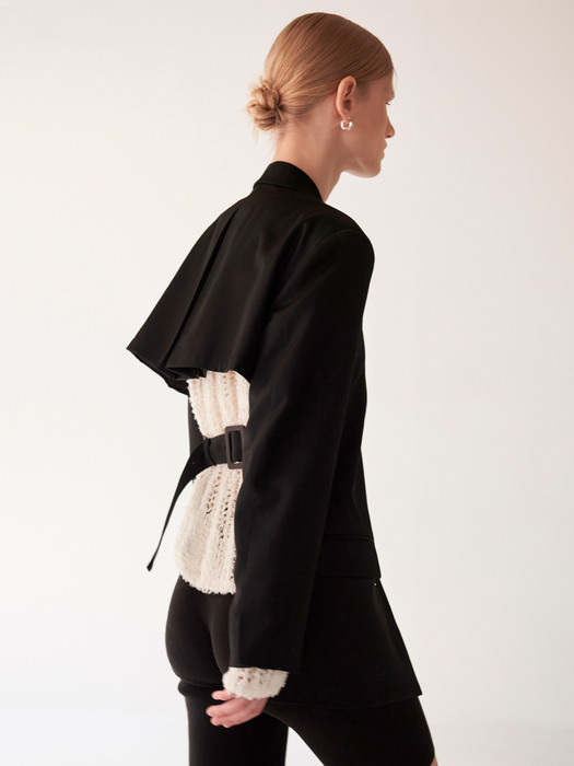 BACK BELTED JACKET(black)