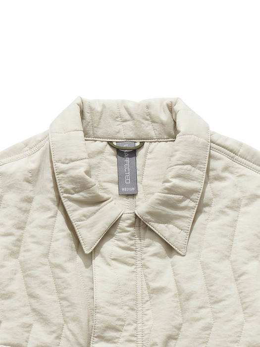 QUILTED SHIRT JACKET / L.GREY