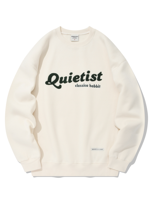 QT logo sweat shirt-cream