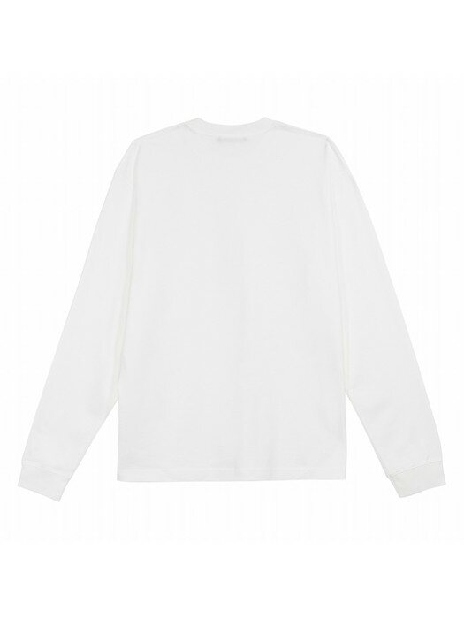 21FW 아크네 스튜디오 페이스 로고 화이트 긴팔 티셔츠 CL0021 OPTIC WHITE