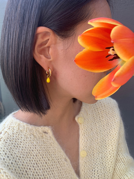 Yellow berries earrings