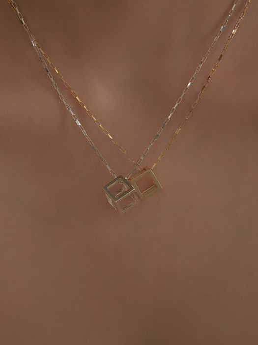 Large Frame Cube Necklace