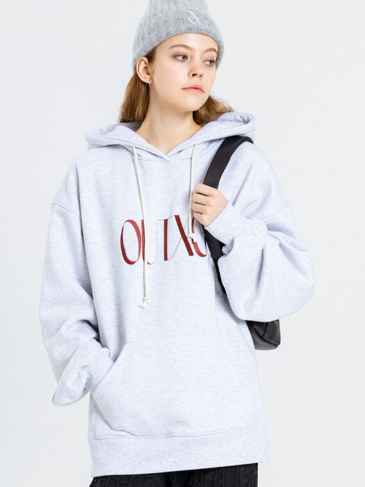 outxo logo hoodie gray