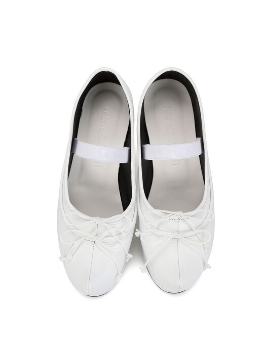Two layer ballerina platform heels | White