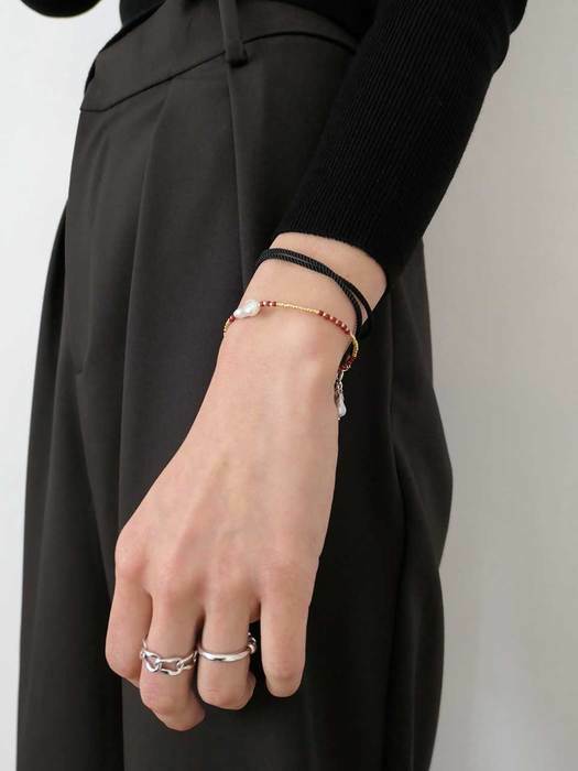 Point pearl bracelet - gold