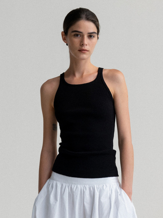 Knit sleeveless (Black)