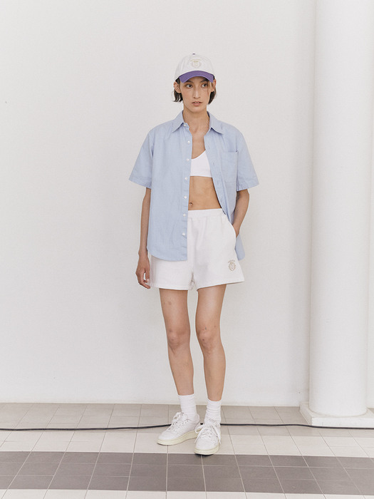 Foyer Sweat Shorts (White)