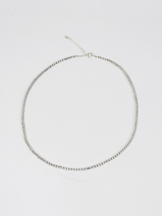 silver square necklace